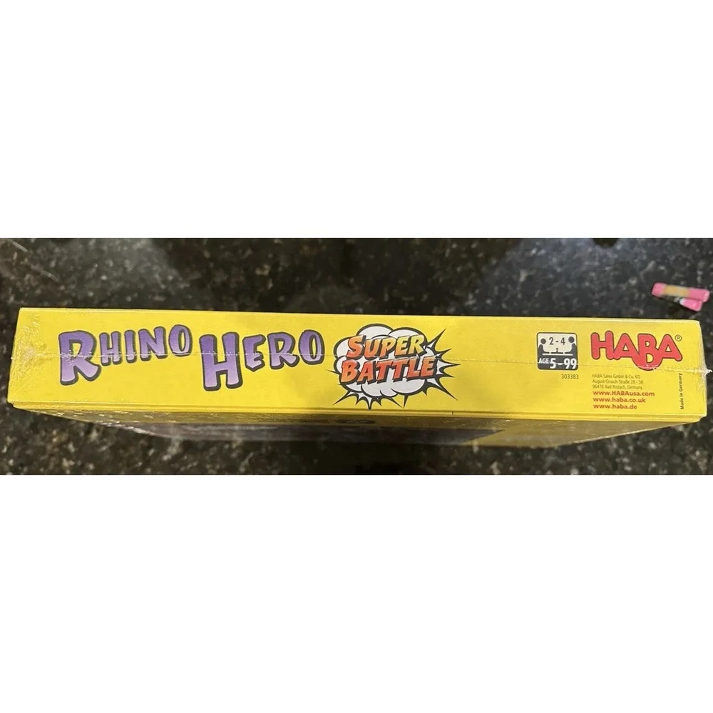 HABA Rhino Hero Super Battle - A Turbulent 3D Stacking Game Fun for All Ages New